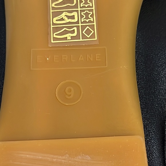 Everlane Black Day Loafer Leather Elastic Back Flats 9 - Picture 10 of 11